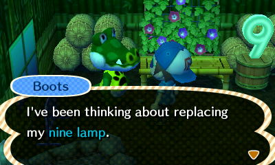 Boots: I've been thinking about replacing my nine lamp.