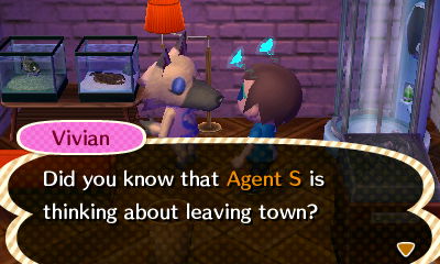 Vivian: Did you know that Agent S is thinking about leaving town?
