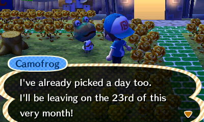 Camofrog: I've already picked a day too. I'll be leaving on the 23rd of this very month!
