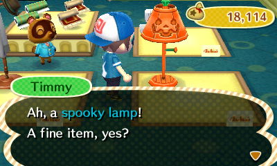 Timmy: Ah, a spooky lamp! A fine item, yes?