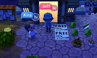 Arriving in Kira's town.