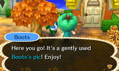 Boots: Here you go! It's a gently used Boots's pic! Enjoy!