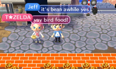 T Zelda: Yay bird food!