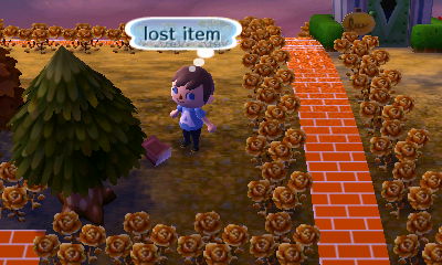 A lost item on the ground in Animal Crossing: New Leaf for Nintendo 3DS.