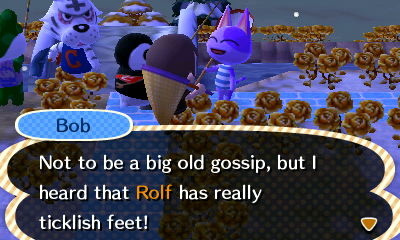 Rolf: Not to be a big old gossip, but I heard that Rolf has really ticklish feet!