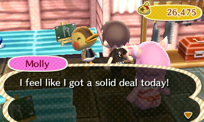Molly: I feel like I got a solid deal today!