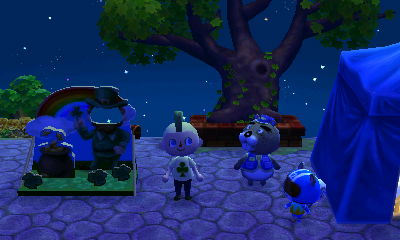 The Shamrock Day faceboard and Chip and his tent at the event plaza.