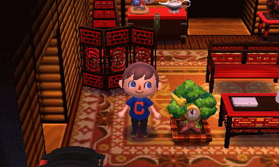 Animated GIF of the sapling clock in ACNL.