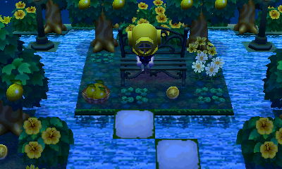 Sitting in the starlight garden.