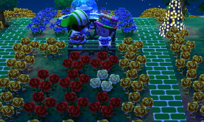 Big Top and Jeff sit on the bench in Forest.