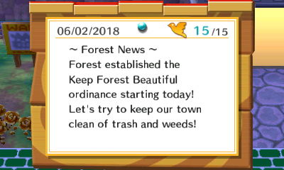 ~Forest News~ Forest established the Keep Forest Beautiful ordinance starting today! Let's try to keep our town clean of trash and weeds!