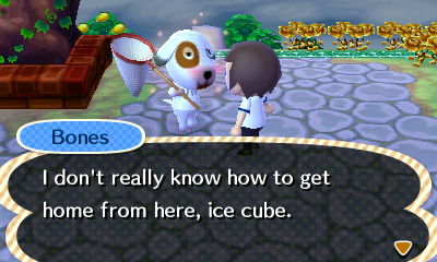 Bones: I don't really know how to get home from here, ice cube.