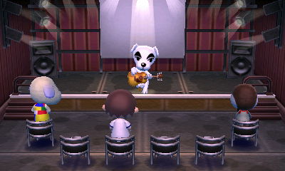 K.K. Slider performs for Daisy, Jeff, and Peck at Club LOL.