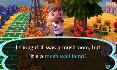 I thought it was a mushroom, but it's a mush wall lamp!