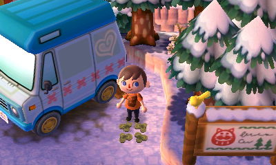 The outside of Cyrus' RV in Animal Crossing: New Leaf.
