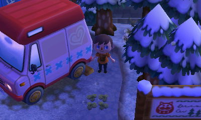 The outside of Reese's RV in Animal Crossing: New Leaf.