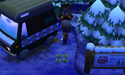 The outside of Blathers' RV in Animal Crossing: New Leaf.
