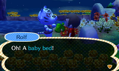 Rolf: Oh! A baby bed!