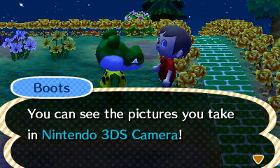 Boots: You can see the pictures you take in Nintendo 3DS Camera!