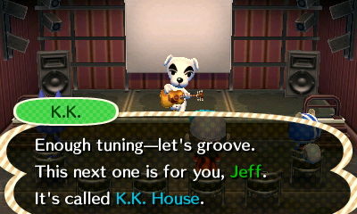 K.K.: Enough tuning--let's groove. This next one is for you, Jeff. It's called K.K. House.