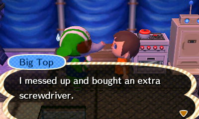 Big Top: I messed up and bought an extra screwdriver.