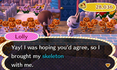 Lolly: Yay! I was hoping you'd agree, so I brought my skeleton with me.