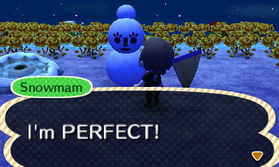 Snowmam: I'm PERFECT!