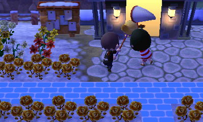 Jeff and Merka attack each other with nets.