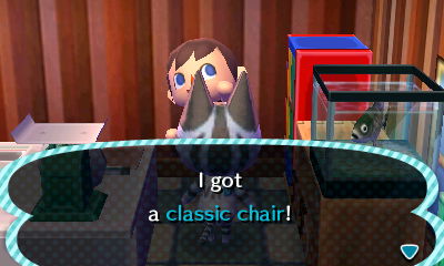 Jeff, in Lolly's house: I got a classic chair!