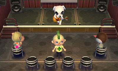 K.K. Slider prepares to sing at Club LOL.