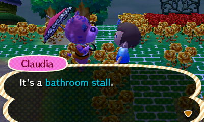 Claudia: It's a bathroom stall.