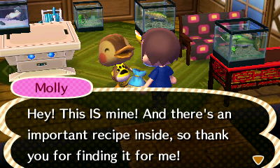 Molly: Hey! This IS mine! And there's an important recipe inside, so thank you for finding it for me!