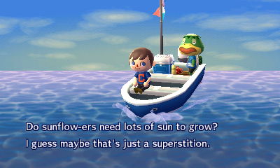 Kapp'n: Do sunflow-ers need lots of sun to grow? I guess maybe that's just a superstition.