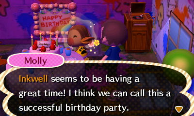 Molly: Inkwell seems to be having a great time! I think we can call this a successful birthday party.