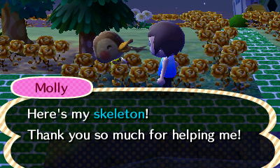 Molly: Here's my skeleton! Thank you so much for helping me!