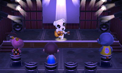 K.K. Slider performs for Velma, Jeff, and Dizzy.