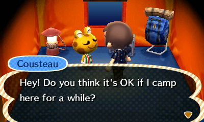 Cousteau: Hey! Do you think it's OK if I camp here for a while?