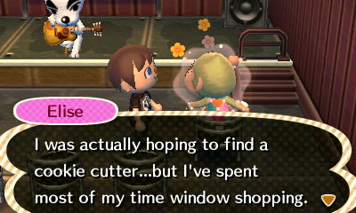 Elise: I was actually hoping to find a cookie cutter...but I've spent most of my time window shopping.