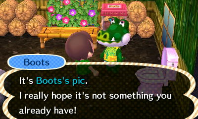 Boots: It's Boots's pic. I really hope it's not something you already have!