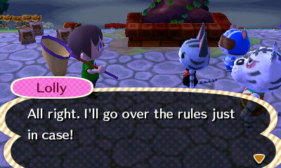 Lolly: All right. I'll go over the rules just in case!
