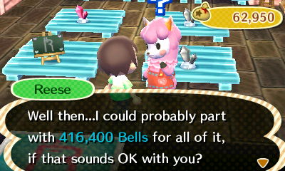 Reese: Well then...I could probably part with 416,400 bells for all of it, if that sounds OK with you?