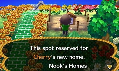 This spot reserved for Cherry's new home. -Nook's Homes