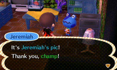 Jeremiah: It's Jeremiah's pic! Thank you, champ!