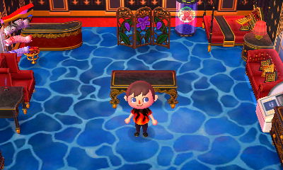 The water floor in Animal Crossing: New Leaf.