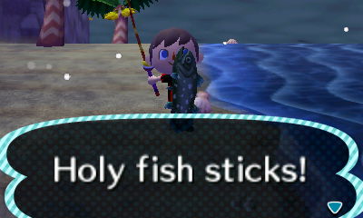 Me, after catching a coelacanth: Holy fish sticks!