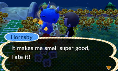 Hornsby: It makes me smell super good, I ate it!