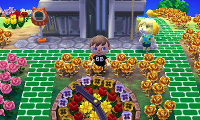 Isabelle stands outside of town hall for an event.