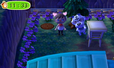 Rolf peeks out from behind the instrument shelter.