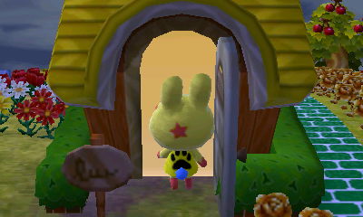 Mira walks inside of Molly's door.