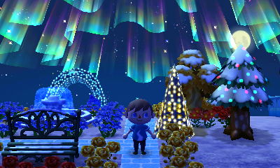 The northern lights in the sky above Forest.